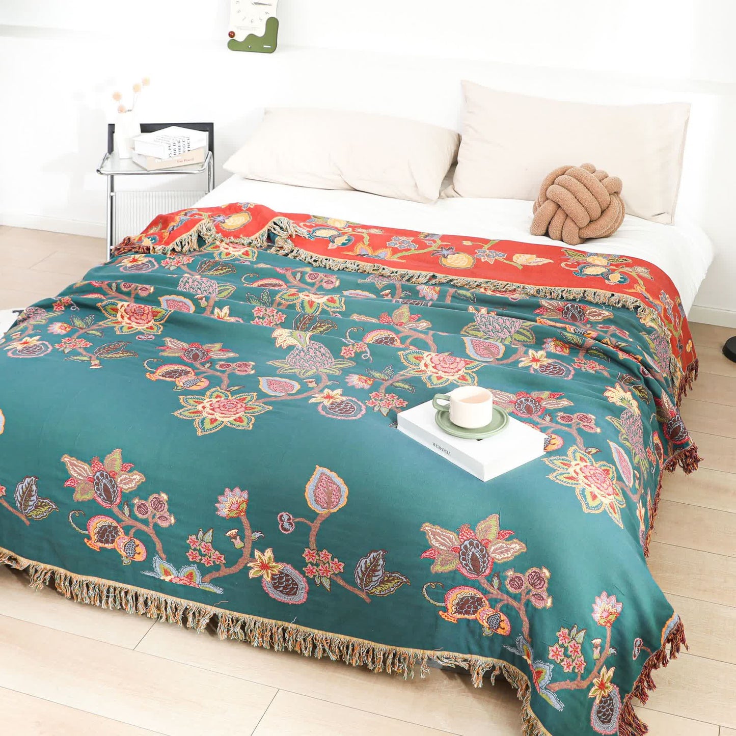 Trapunta vintage con nappe in garza di cotone