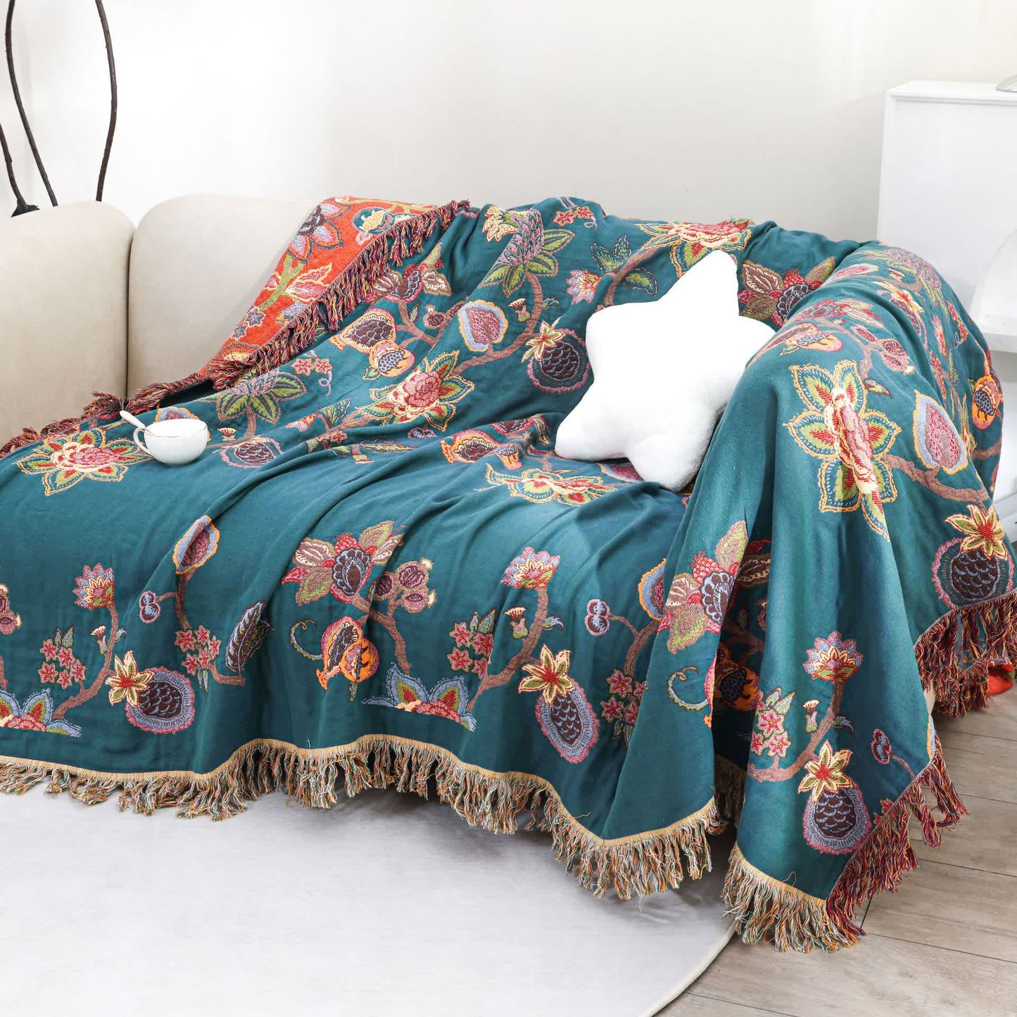 Trapunta vintage con nappe in garza di cotone
