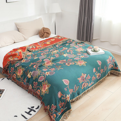 Trapunta vintage con nappe in garza di cotone