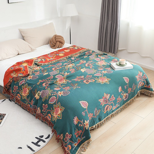 Trapunta vintage con nappe in garza di cotone