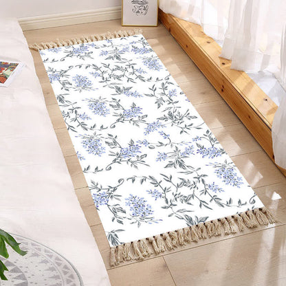Tappetino con nappe floreali in stile pastorale fresco