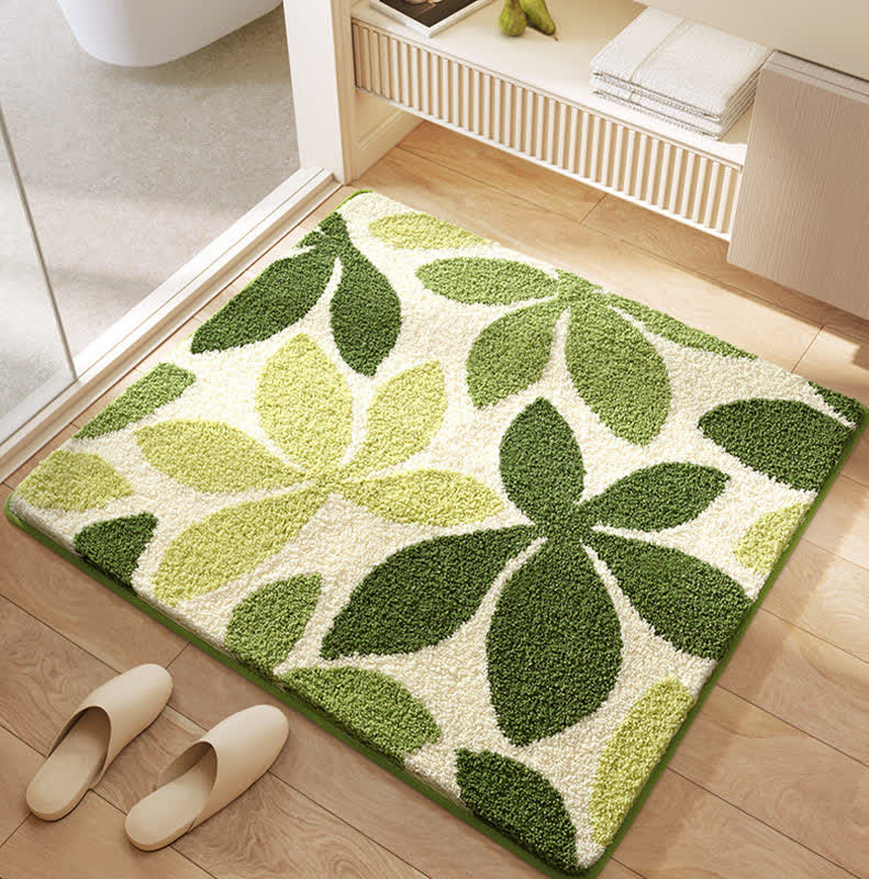 Tappetino assorbente per pavimenti quadrato con piante e fiori