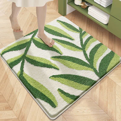 Tappetino assorbente per pavimenti quadrato con piante e fiori