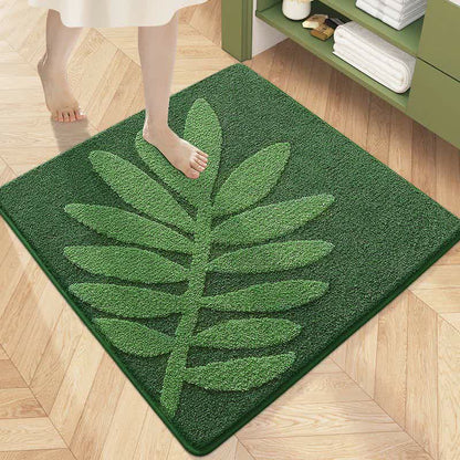 Tappetino assorbente per pavimenti quadrato con piante e fiori