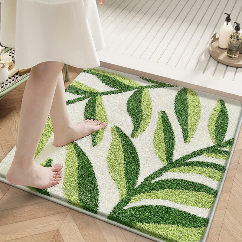 Tappetino assorbente per pavimenti quadrato con piante e fiori