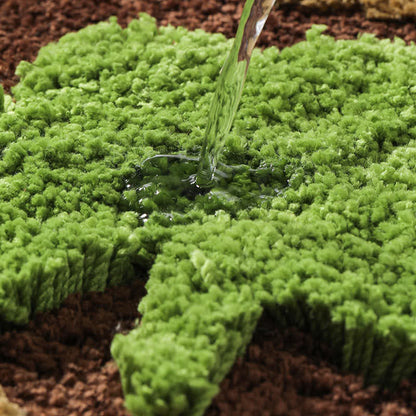 Tappetino da pavimento con simpatici fiori e piante dei cartoni animati