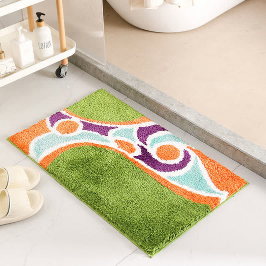 Tappetino da pavimento con simpatici fiori e piante dei cartoni animati