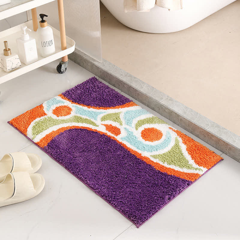 Tappetino da pavimento con simpatici fiori e piante dei cartoni animati