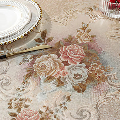 Tovaglia floreale elegante in ciniglia jacquard