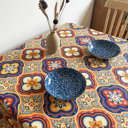 Tovaglia vintage con motivo floreale boho
