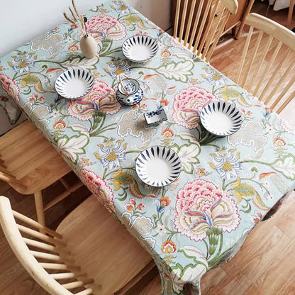 Tovaglia vintage con motivo floreale boho