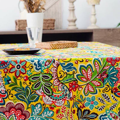 Tovaglia vintage con motivo floreale boho