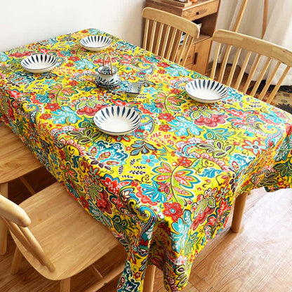 Tovaglia vintage con motivo floreale boho