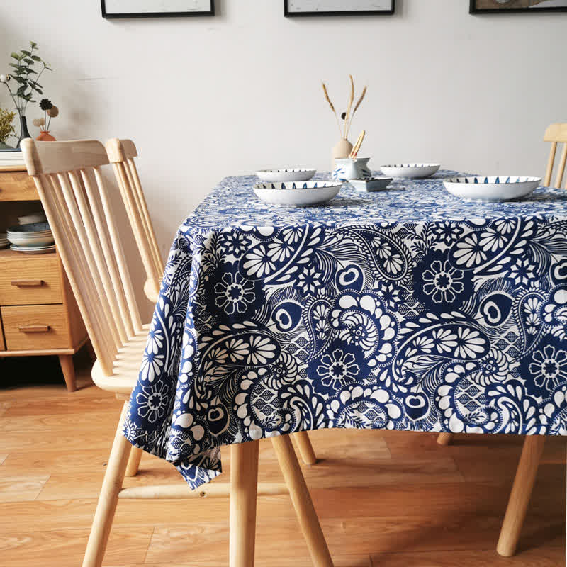 Tovaglia vintage con motivo floreale boho