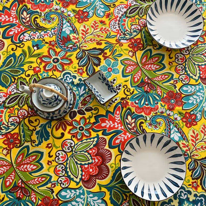 Tovaglia vintage con motivo floreale boho