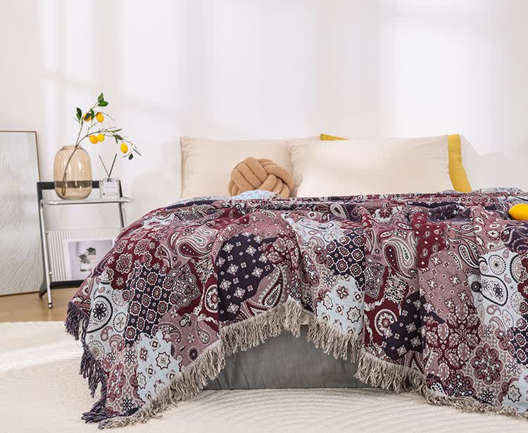 Trapunta traspirante in garza di cotone con nappa jacquard