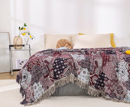 Trapunta traspirante in garza di cotone con nappa jacquard