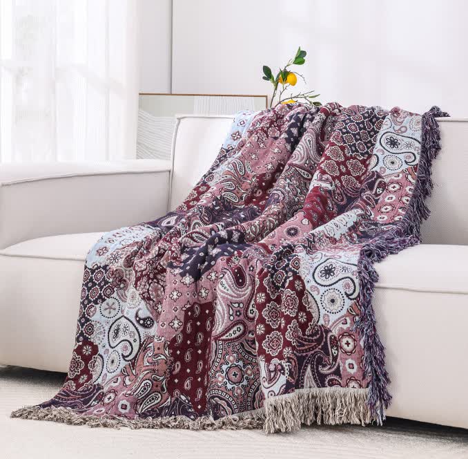 Trapunta traspirante in garza di cotone con nappa jacquard
