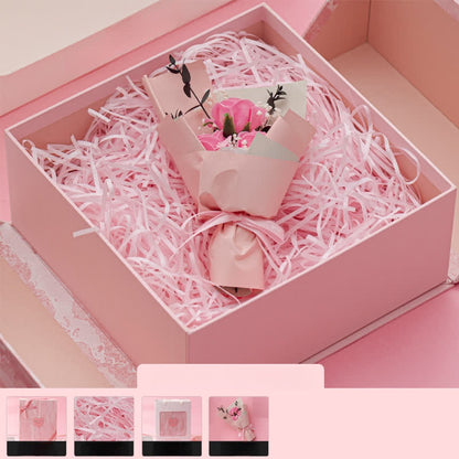 Confezione regalo rosa per compleanno e festa
