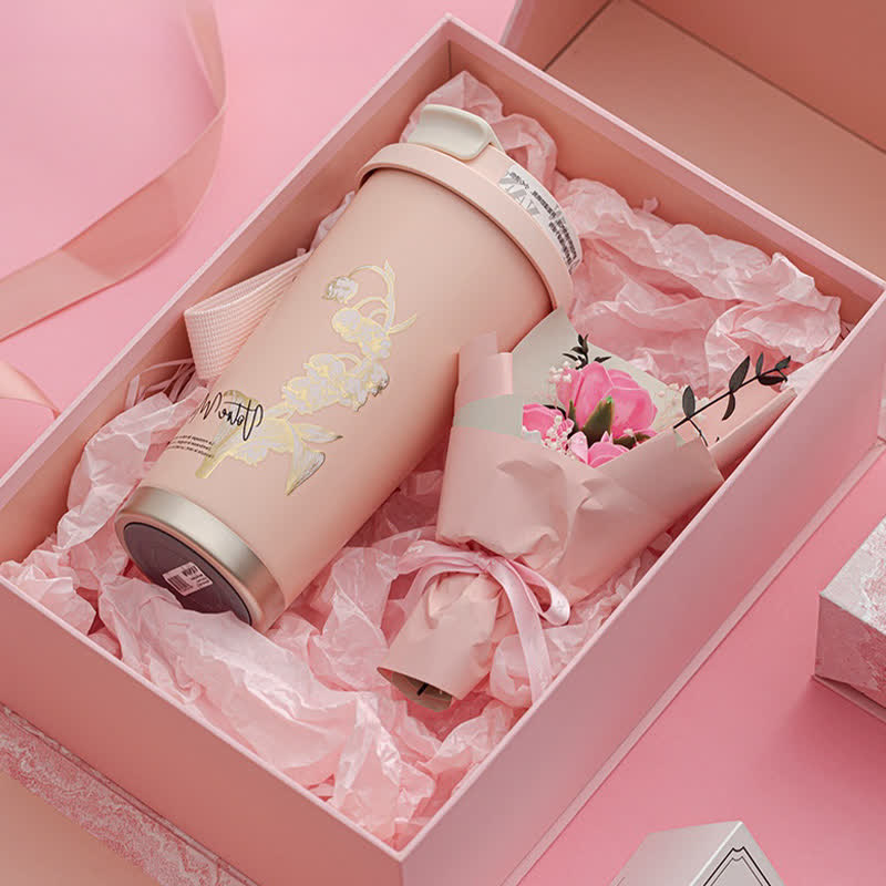 Confezione regalo rosa per compleanno e festa