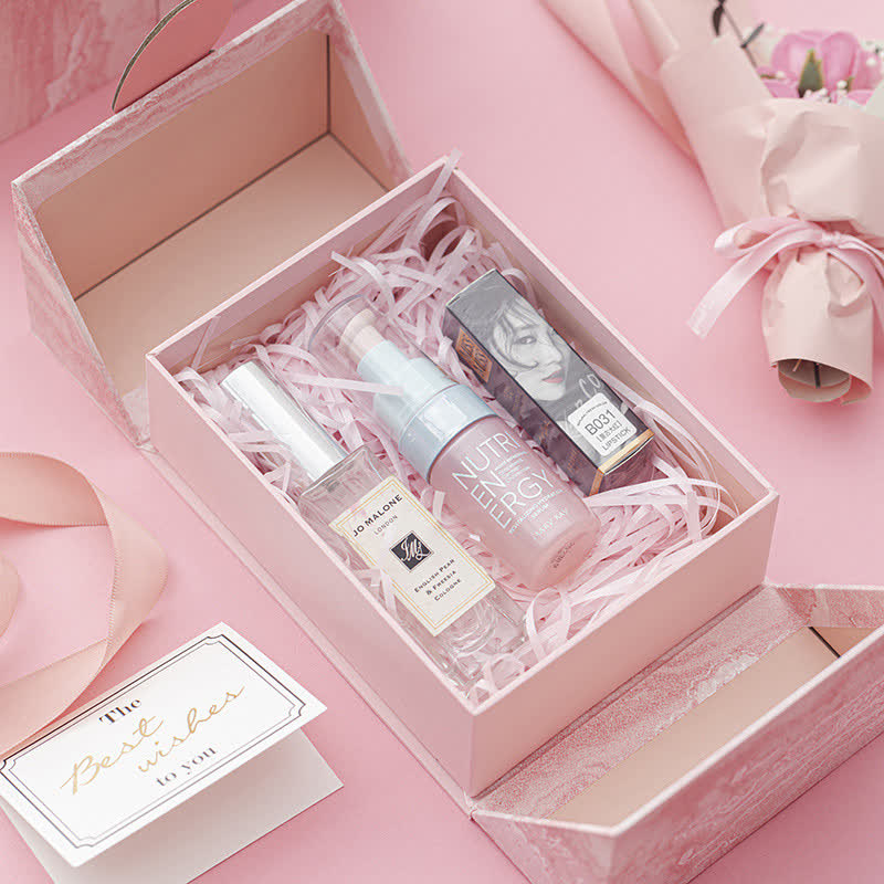 Confezione regalo rosa per compleanno e festa