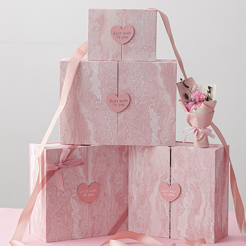 Confezione regalo rosa per compleanno e festa