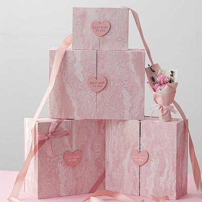 Confezione regalo rosa per compleanno e festa