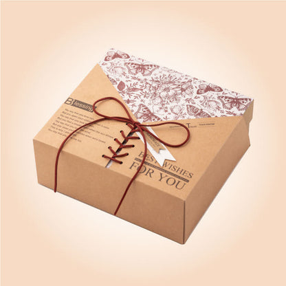 Scatola regalo in carta kraft retrò