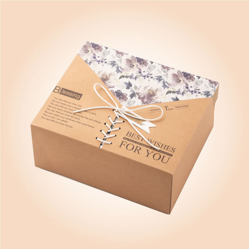 Scatola regalo in carta kraft retrò