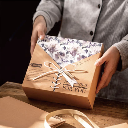 Scatola regalo in carta kraft retrò