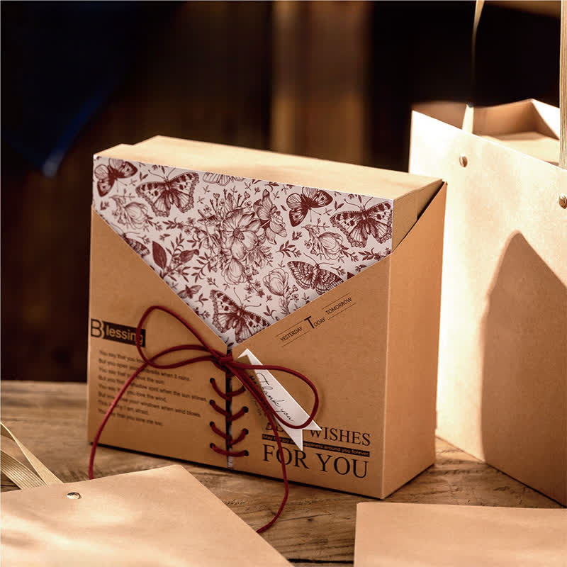 Scatola regalo in carta kraft retrò