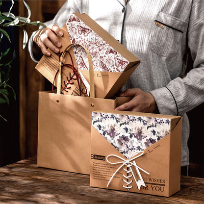 Scatola regalo in carta kraft retrò