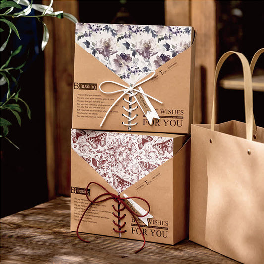 Scatola regalo in carta kraft retrò