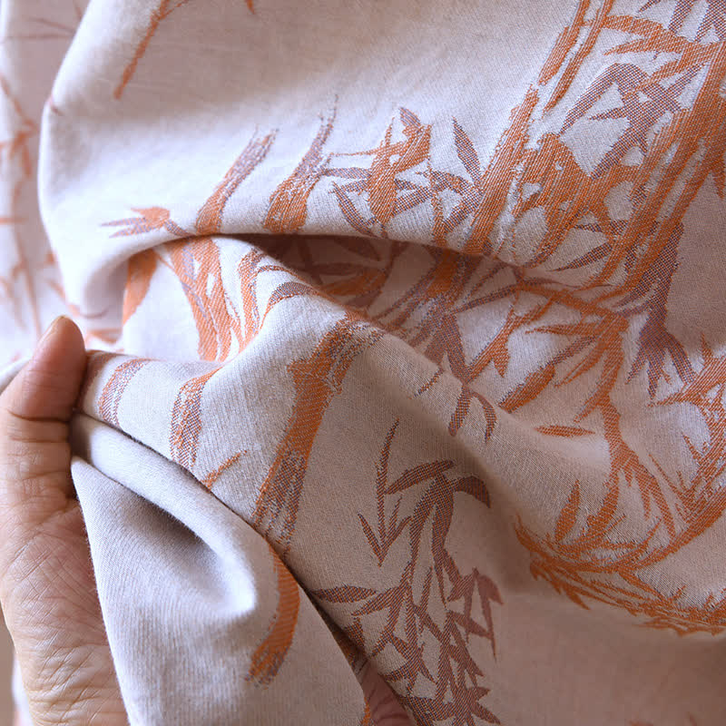 Completo da notte in garza a doppio strato in bambù Jacquard
