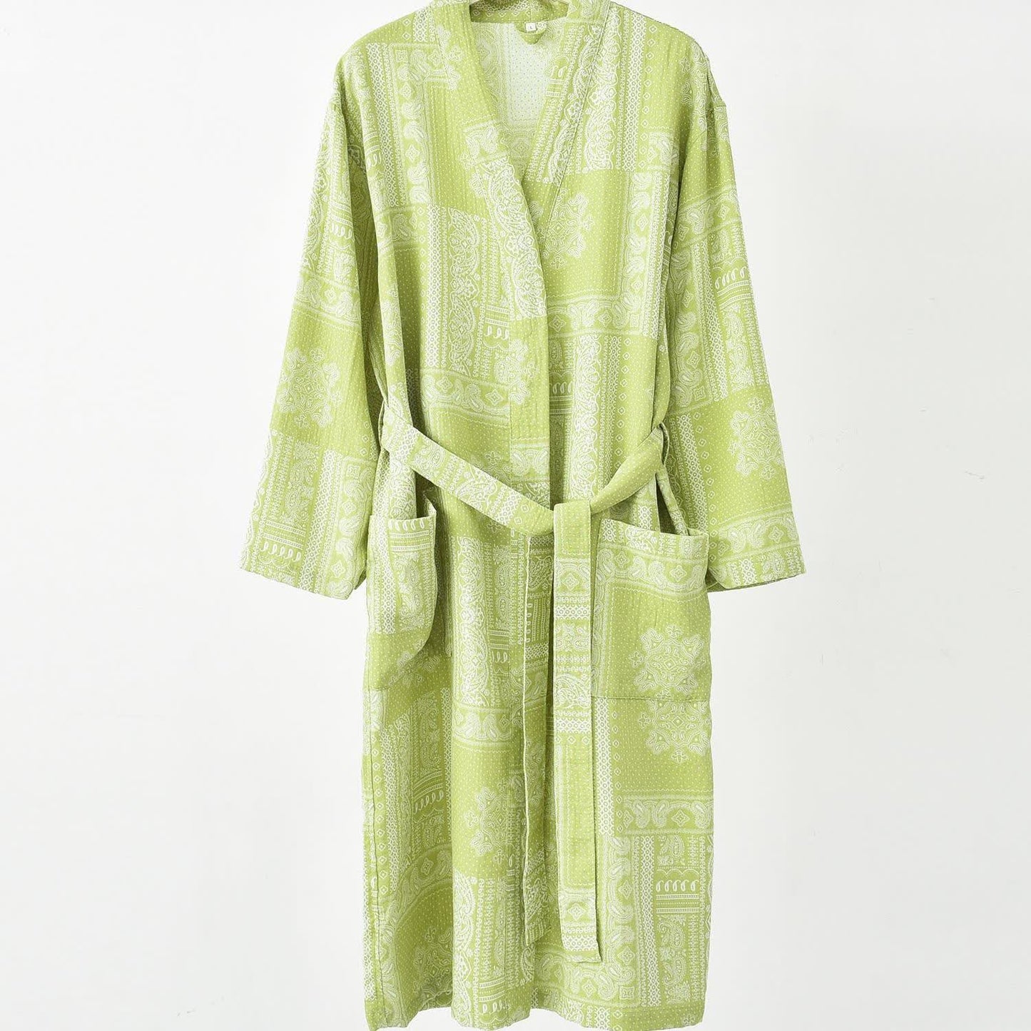 Accappatoio in garza di cotone Kimono Vintage Jacquard