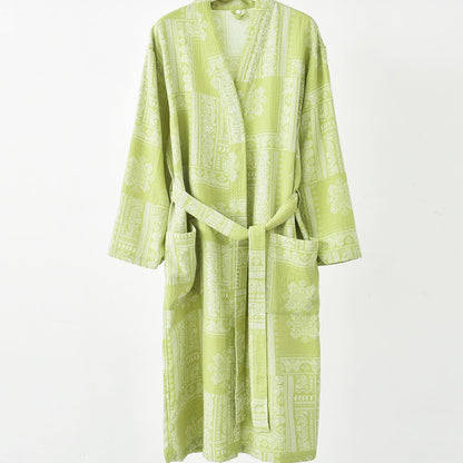 Accappatoio in garza di cotone Kimono Vintage Jacquard