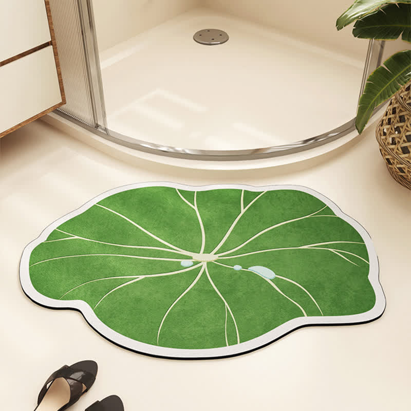Tappetino assorbente per pavimenti in fango diatomeico a forma di quadrifoglio
