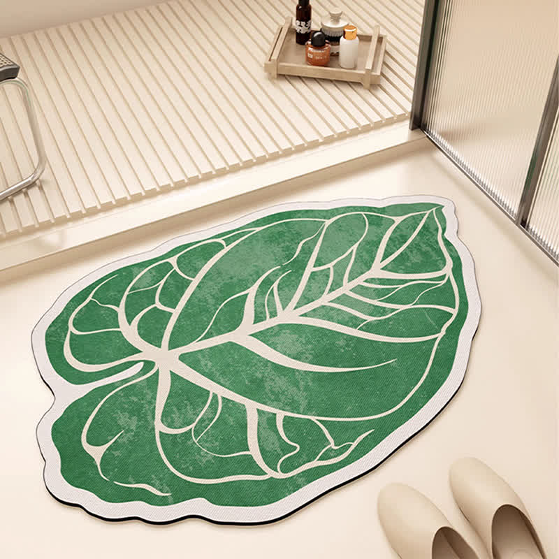 Tappetino assorbente per pavimenti in fango diatomeico a forma di quadrifoglio