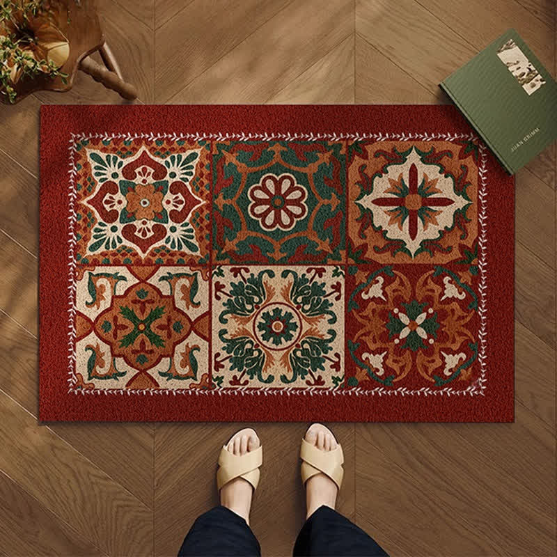 Tappetino antipolvere con motivo geometrico retrò francese