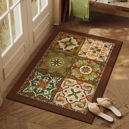 Tappetino antipolvere con motivo geometrico retrò francese