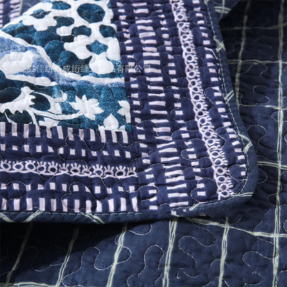 Set di biancheria da letto trapuntato in cotone con motivo Paisley retrò (3 pezzi)