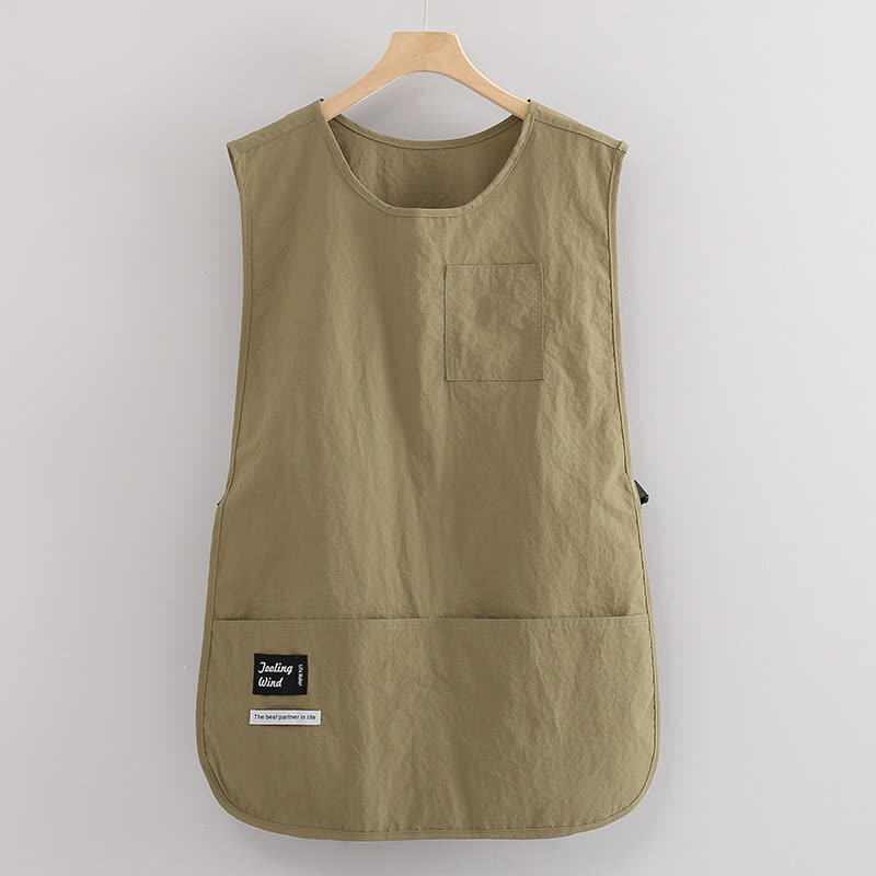 Gilet impermeabile in tinta unita