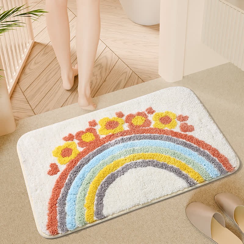 Tappetino antiscivolo assorbente per pavimenti con piante di cartoni animati