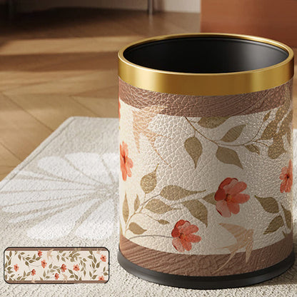 Cestino per la spazzatura in pelle di lusso Floral Bird