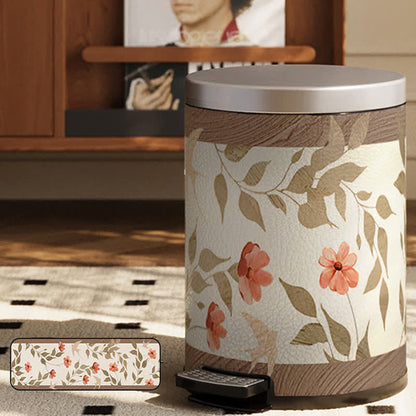 Cestino per la spazzatura in pelle di lusso Floral Bird