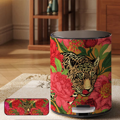 Cestino per rifiuti resistente in pelle Forest Tiger