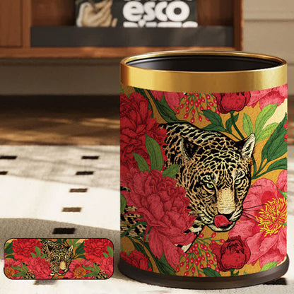 Cestino per rifiuti resistente in pelle Forest Tiger