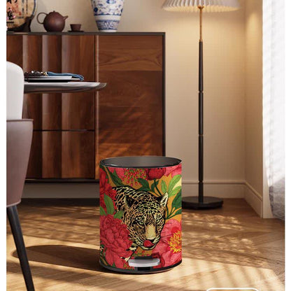Cestino per rifiuti resistente in pelle Forest Tiger