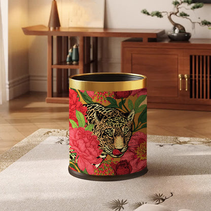 Cestino per rifiuti resistente in pelle Forest Tiger