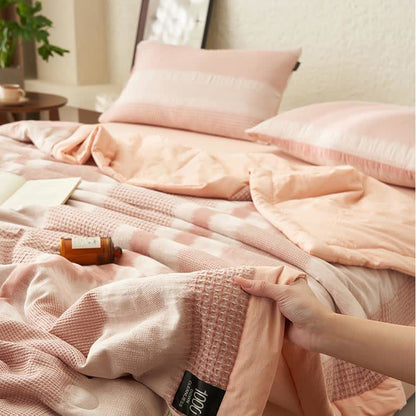 Biancheria da letto in puro cotone morbido e semplice